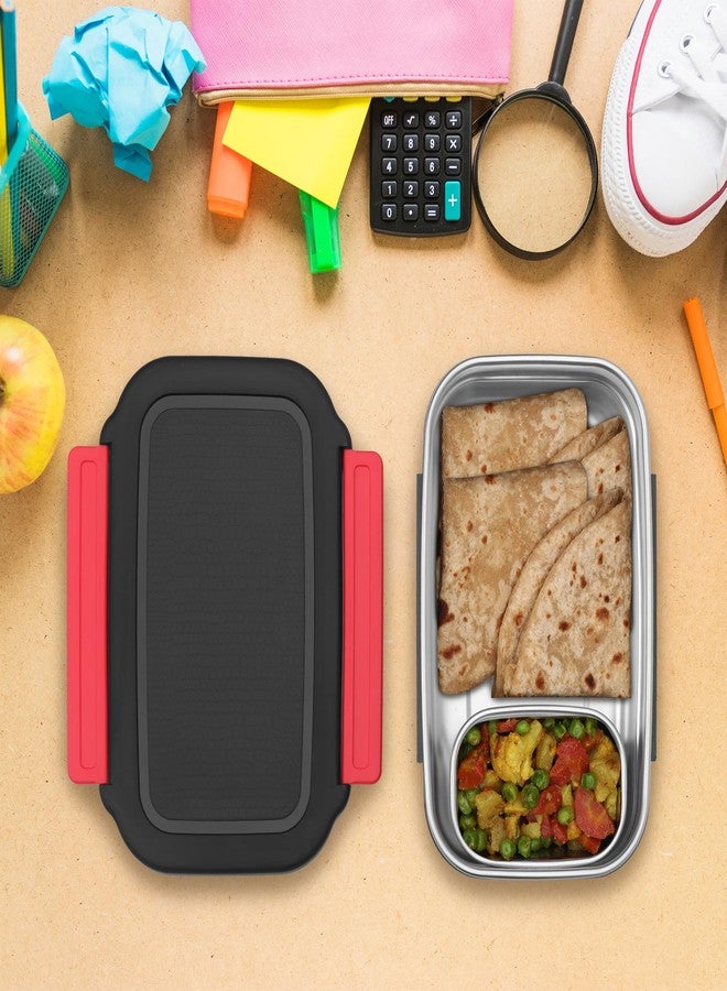 جايبي بلس علبة غداء جاي بي بلس إنستا الداخلية المصنوعة من الفولاذ المقاوم للصدأ للأطفال في المدرسة | حاوية داخلية قابلة للإزالة | آمنة غذائيًا | خالية من مادة BPA، أسود، 900 مل - Image 2